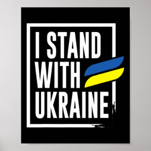 Ukrainisch Ich stehe mit der Ukraine  Poster