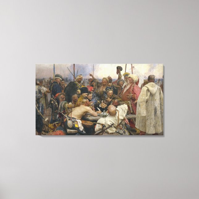Ukrainisch Kozaky Canvas Print von Repin Leinwanddruck (Vorderseite)