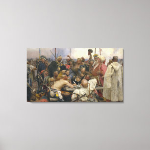 Ukrainisch Kozaky Canvas Print von Repin Leinwanddruck