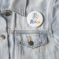 Ukrainisch - PEACE Symbol V-Zeichen Ukraine Anti-K