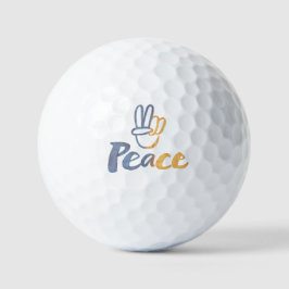 Ukrainisch - PEACE Symbol V-Zeichen Ukraine Anti-K Golfball