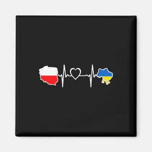 Ukrainisch polnische Flagge - Ukraine Polen Herzsc Magnet