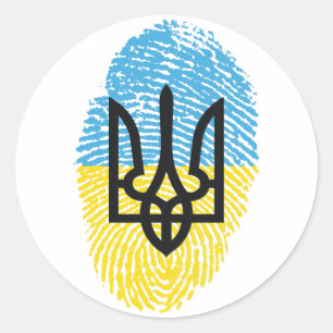 Ukrainisch Runder Aufkleber