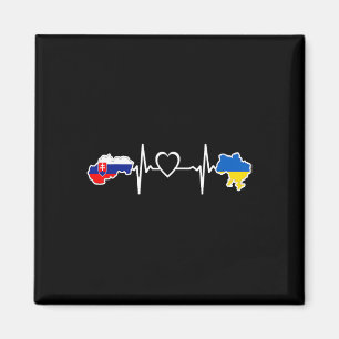Ukrainisch Slowakische Flagge - Ukraine Slowakei H Magnet