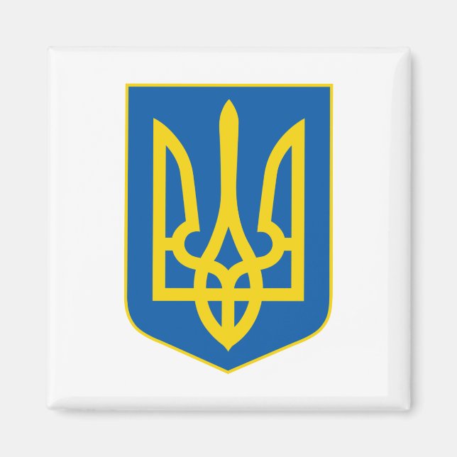 Ukrainisch Tryzub (Trident) - Wappen-Magnet Magnet (Vorne)