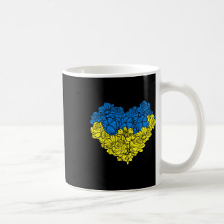 Ukrainisch Ukrainisch Ukrainisch Flagge Blume Herz Kaffeetasse