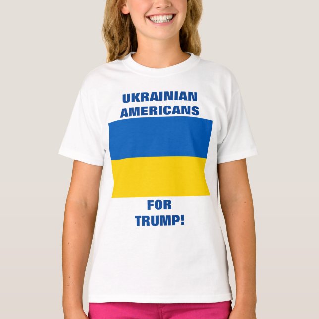 UKRAINISCHE AMERIKANER FÜR TRUMP! T-Shirt (Vorderseite)