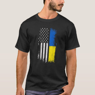 Ukrainische amerikanische Flagge T - Prix Ukraine T-Shirt