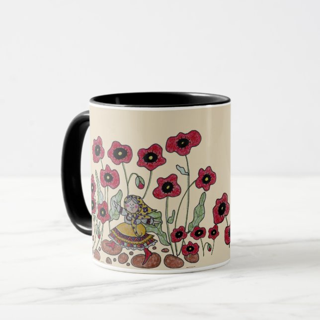 Ukrainische Baba  Tasse (Vorderseite Links)