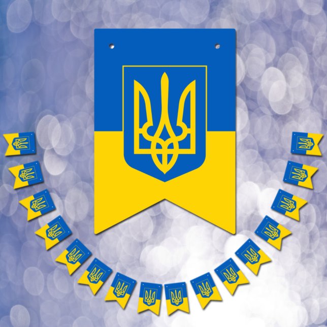 Ukrainische Banner, ukrainisches Flag Party / Hoch Wimpelkette (Von Creator hochgeladen)