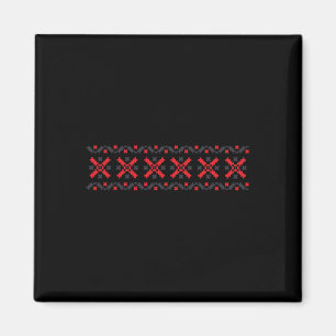 Ukrainische bestickte Nationaltracht Wyschywanka Magnet