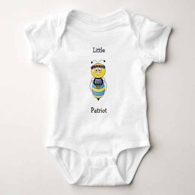 Ukrainische Bienen-Reihe Baby Strampler (Vorderseite)