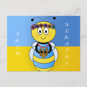Ukrainische Bienenserie Postkarte