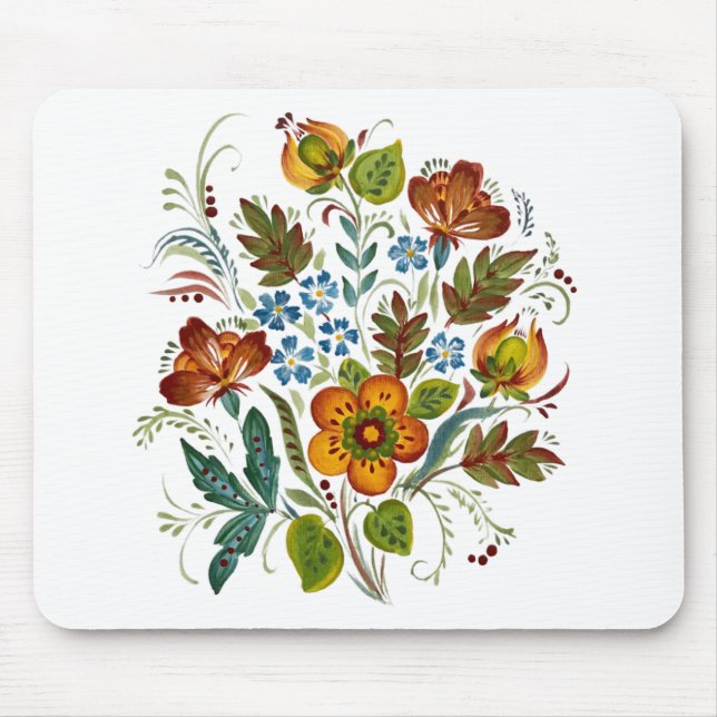 Ukrainische Blume Mousepad (Vorne)