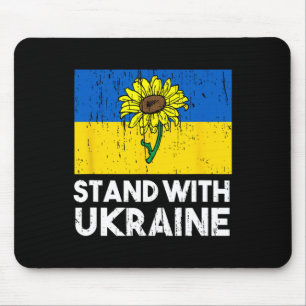 Ukrainische Blume Sonnenblume Stand mit Ukraine Mousepad