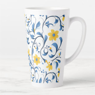 Ukrainische Blumenvolksmotiven. Milchtasse
