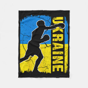 Ukrainische Boxmannschaft Ukraine-Flagge Boxhandsc Fleecedecke