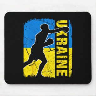 Ukrainische Boxmannschaft Ukraine-Flagge Boxhandsc Mousepad