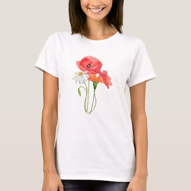 Ukrainische bunt wilde Blume. Ukraine T-Shirt (Vorderseite)