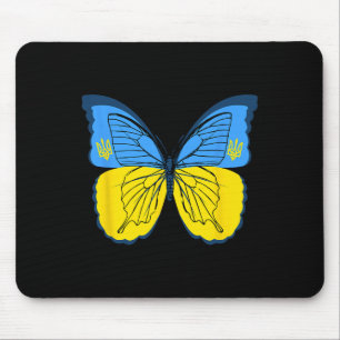 Ukrainische Butterfly-Flagge der Ukraine mit Dreiz Mousepad