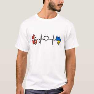 Ukrainische Dänische Flagge - Ukraine Dänemark Her T-Shirt
