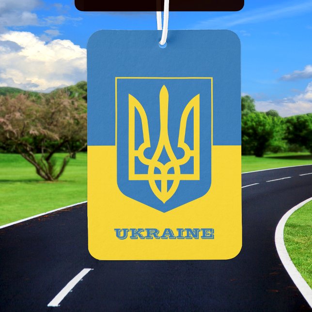 Ukrainische Fahne Auto Air Freshener, Ukraine Autolufterfrischer (Von Creator hochgeladen)