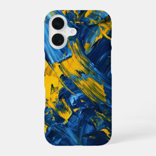 Ukrainische Farben Abstrakt _ Telefongehäuse iPhone 16 Hülle