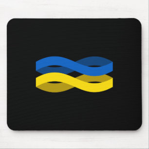 Ukrainische Flagge Band Unterstützung der Ukraine Mousepad