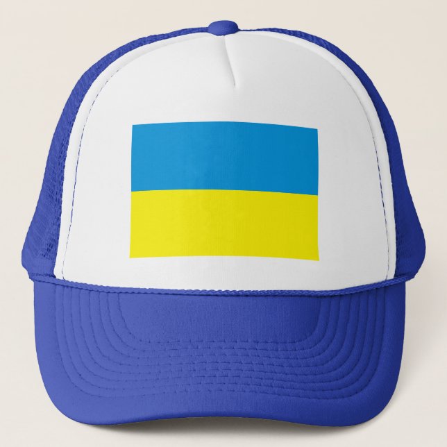 Ukrainische Flagge Blau und Gelb Golf oder Truckerkappe (Vorderseite)
