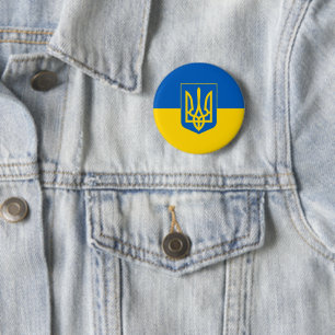 ukrainische Flagge Button