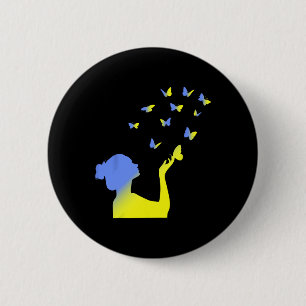 Ukrainische Flagge Frieden Macht Freiheit Symbol S Button
