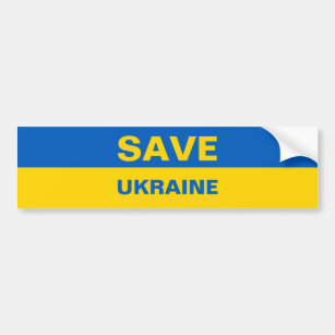 ukrainische Flagge gerettet Autoaufkleber