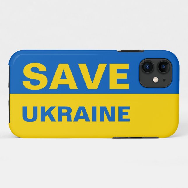 ukrainische Flagge gerettet Case-Mate iPhone Hülle (Rückseite (Horizontal))