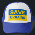 ukrainische Flagge gerettet Truckerkappe<br><div class="desc">ukrainische Flagge gerettet</div>
