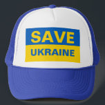 ukrainische Flagge gerettet Truckerkappe<br><div class="desc">ukrainische Flagge gerettet</div>