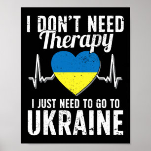Ukrainische Flagge I Ukraine-Flagge I Urlaub Ukrai Poster