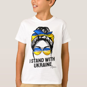 Ukrainische Flagge Ich stehe mit der Ukraine 2025 T-Shirt