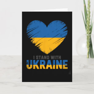Ukrainische Flagge - Ich stehe mit der Ukraine-Fla Karte