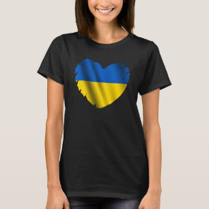 Ukrainische Flagge in Herzform Ukrainisch Ukraine T-Shirt