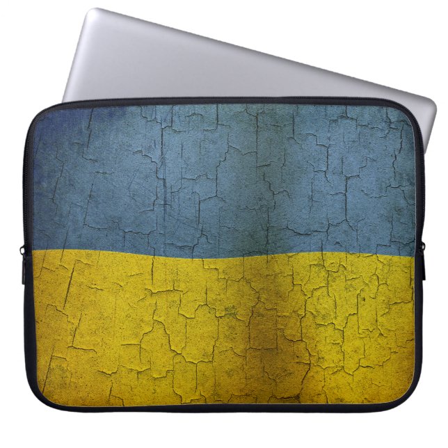 ukrainische Flagge Laptopschutzhülle (Vorderseite)