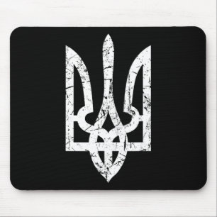 Ukrainische Flagge mit Wappen Ukraine Mousepad
