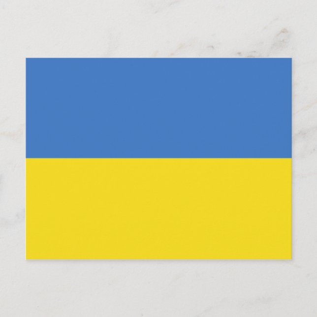 ukrainische Flagge Postkarte (Vorderseite)