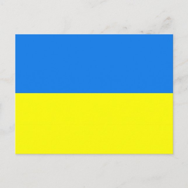 ukrainische Flagge Postkarte (Vorderseite)