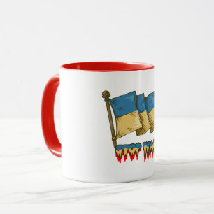 Ukrainische Flagge: Stopp den Krieg Tasse