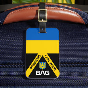 Ukrainische Flagge, Taschenmarke, Ukraine / Person Gepäckanhänger