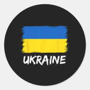 Ukrainische Flagge Ukraine 3 Runder Aufkleber