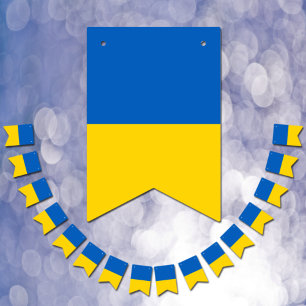 Ukrainische Flagge, Ukraine-Party-Banner, Hochzeit Wimpelkette