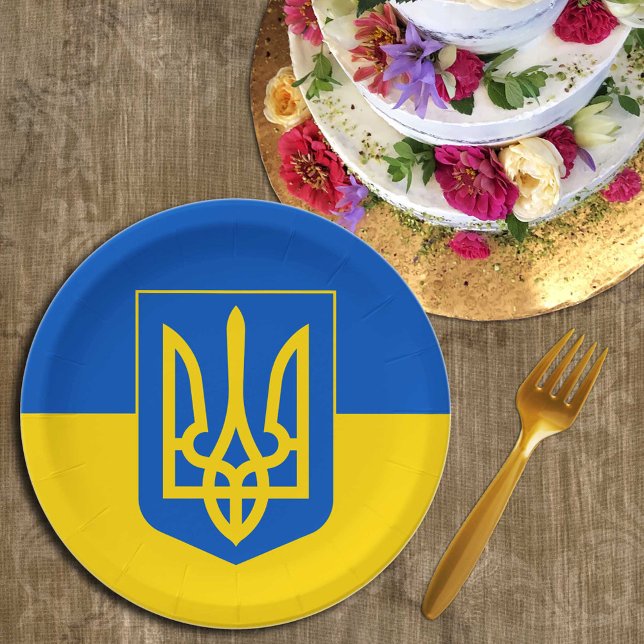 Ukrainische Flagge & Ukraine - Party, Geburtstag / Pappteller (Von Creator hochgeladen)