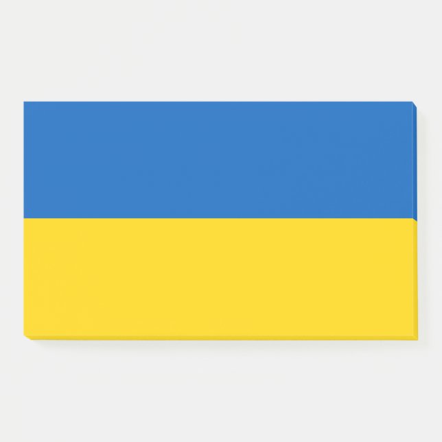 Ukrainische Flagge (Ukraine) Post-it Klebezettel (Vorderseite)