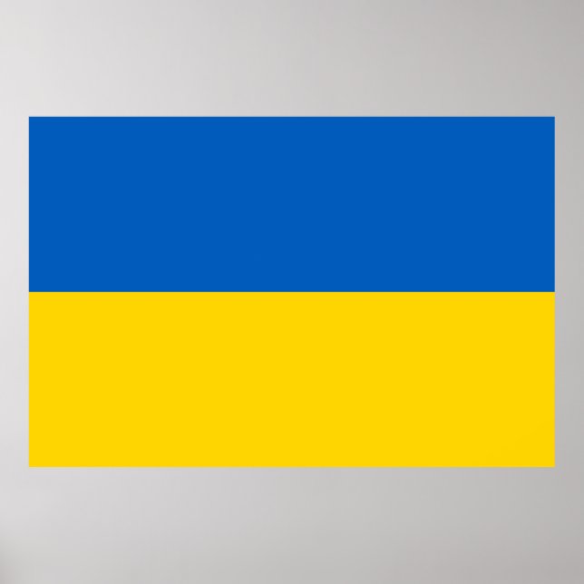 Ukrainische Flagge (Ukraine) Poster (Vorne)